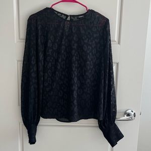 Express Cheetah Layered Blouse